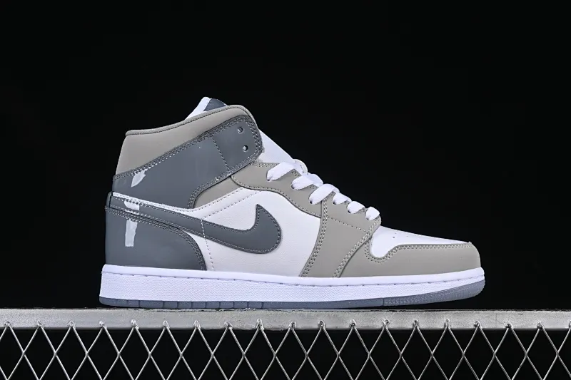 All categories Air Jordan Jordan series basketball shoes Air Jordan 1 Mid Air Jordan 1 Mid AJ1 Joe 1 white gray mid-top cultural and casual sneakers HF3193-100